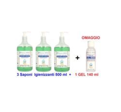 3 Sapone liquido IGIENIZZANTE ml 500 + 1 GEL 140 ml OMAGGIO